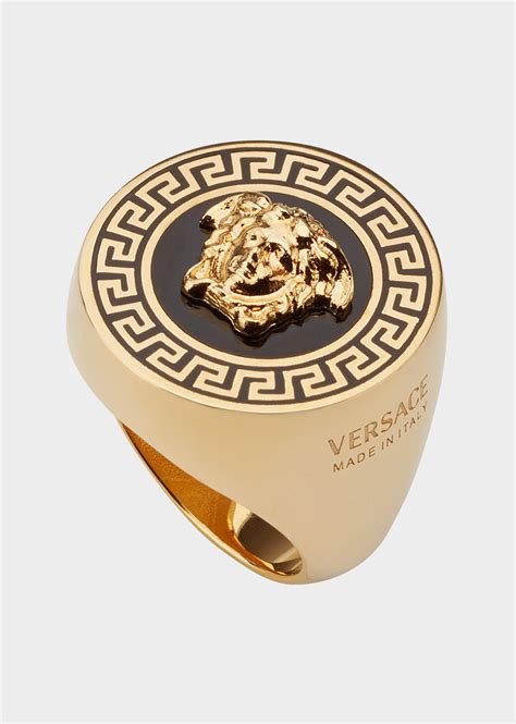 pinky ring for men versace|Versace gold chains for men.